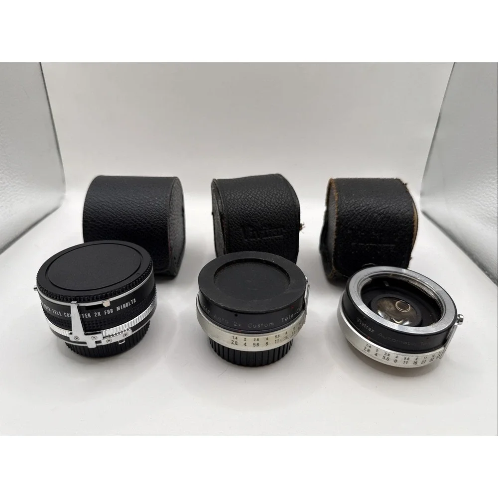 DeJUR & 2 Vivitar Auto Tele Converter 2x Lot Of 3 Mixed Condition See Photos